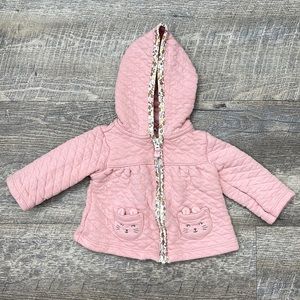 Carter’s | 9M Light Pink Hooded Zip-up Jacket with Bunny Pockets